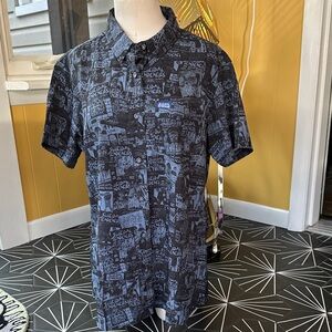 DIXXON Suicidal Tendencies Flyer Graphic Button Down Shirt. Women’s L